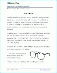 The boy who cried wolf story map. Free Printable Third Grade Reading Comprehension Worksheets K5 Learning