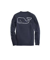 Vintage Whale Graphic Long Sleeve Pocket Tee