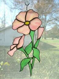 handmade stained glass flower petunia
