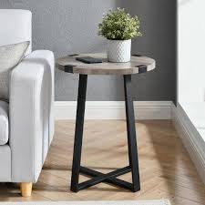 Metal Wrap Round Accent Side Table
