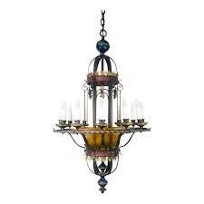 Spanish pendant lighting works especially well in narrow areas that would be easily overrun by the supreme elegance of spanish chandeliers. Spanish Revival Wrought Iron 12 Light Chandelier Chairish