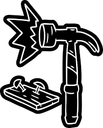 cartoon icon drawing of a hammer and