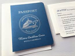 Since we are now experts of cruise weddings 😉 we wanted to share our experience to help you decide whether having your. Passport Invitations For A Cruise Ship Wedding Custom Paper Works