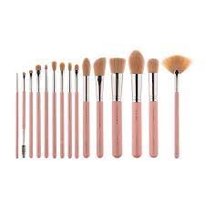 luxe brush set silver pink star cosmetics