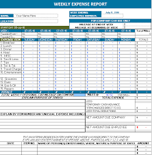 ms excel weekly expense report office