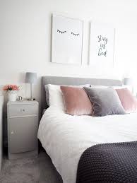 pink and grey bedroom decor