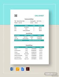 20 call sheet pdf word apple pages