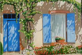 la maison aux volets bleus painting by