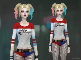 the sims resource harley quinn outfit