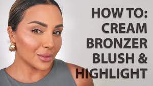 how to apply cream bronzer blush and