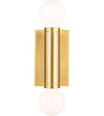 Shortening of old french esconse 'lantern', or from medieval latin sconsa, from latin absconsa. Tob By Thomas O Brien Beckham Modern 2 Light 3 Inch Burnished Brass Wall Sconce Wall Light
