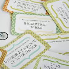 50 handmade vouchers to spoil your