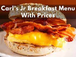 carl s jr breakfast menu with s