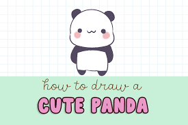 how to draw a kawaii panda easy