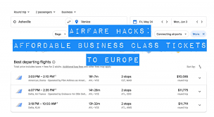 airfare hacks business cl