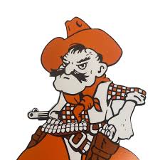 2 OSU Pistol Pete 10 x 6 Cardstock Die Cut Oklahoma State Cowboys  Scrapbooking 