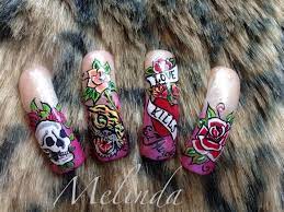 ed hardy nail art by melinda