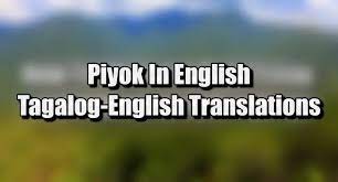 piyok in english alog to english