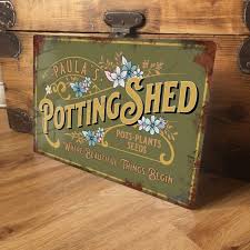 Personalised Potting Shed Sign Metal