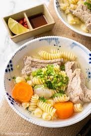 vietnamese macaroni soup with ribs sup