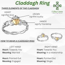 14k gold claddagh ring celtic cross