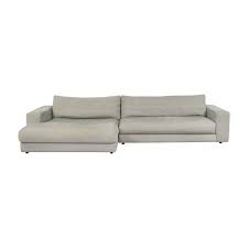 two piece bench seat chaise sectional
