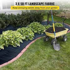Vevor 3 Ft X 50 Ft Premium Weed Barrier Fabric Heavy Duty Weed Barrier Landscape Fabric