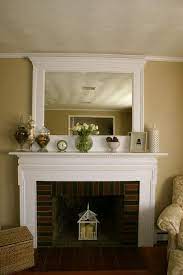 fireplace mantle with mirror home