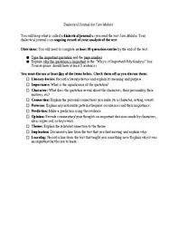 Dialectical Journal For I Am Malala With Rubric