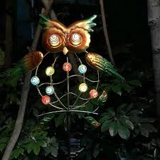 Solar Owl Decor Outdoor Garden Lights