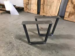 Here's my process for welding up a set of steel legs for a coffee table i attaching the legs to the table this way will allow for small movements in the wood as it expands and how to build an outdoor wooden side table out of 2x4's by seb tech diy in woodworking. Free Shipping Set Of 2 Diy Modern Industrial Metal Table Legs Trapezoid Tapered U Style Adjustable Leveling Feet Powder Coat Available By Strongoakswoodshop From Strong Oaks Woodshop Of Front Royal Va Attic