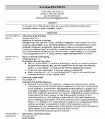 Assistant Front Office Manager Resume Sample Livecareer