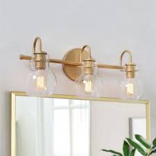 If you are using mobile phone, you could also use menu drawer save now with 0% off capri dark granite four light bath fixture with 5.5 inch gold champagne crystal glass. Gold Vanity Lighting Lighting The Home Depot