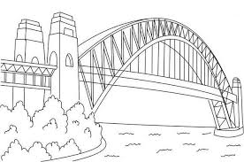 Free printable coloring pages for kids! Sydney Harbour Bridge Coloring Page Bridge Drawing Coloring Pages Coloring Pages For Kids