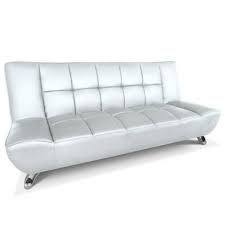 faux leather sofa bed modern white
