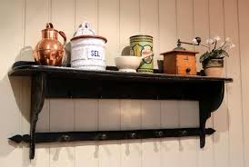 French Painted Wall Shelves With Coat
