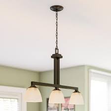 Find the perfect lighting for your kitchen living room or any other room in your. Hampton Bay Mattock 3 Light Oil Rubbed Bronze Kitchen Island Light With Glass Shades Hdp12058 The Home Depot