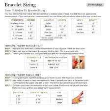 Bracelet Size Chart Goo Bracelet