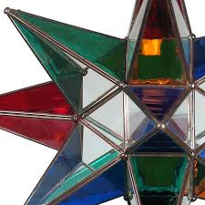 Large Clear Stained Glass Star Light