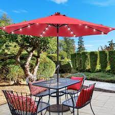 Solar Led Market Patio Umbrellas