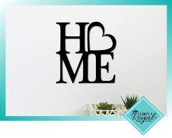 Metal Wall Decor Home Word With Heart