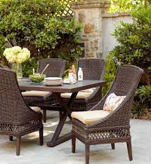 7 piece wicker outdoor patio dining set