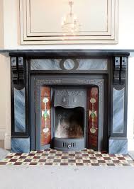 imitation painted marble fireplace