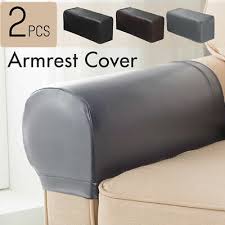 2pcs Set Pu Leather Sofa Armrest Covers