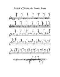 Flute Quarter Tone Chart Fingering Tablature By Elizabeth