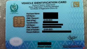 vehicle registration books to smart cards