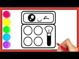 how to draw makeup kit easy step by