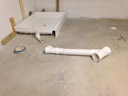 install shower basement without