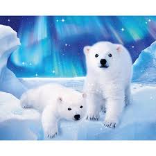 5d diy diamond painting polar bear