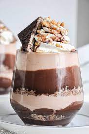 Chocolate Hazelnut Dessert In A Glass gambar png